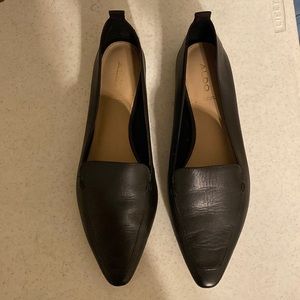 Black Leather Aldo Size 11 Flats